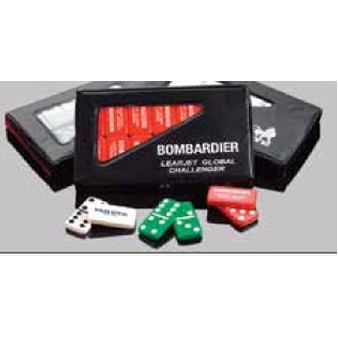 Double Six Domino Sets w/ Custom-Imprinted Vinyl Case