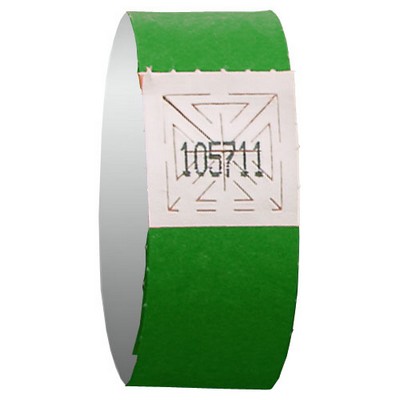 3/4" Tyvek Green Admission Bracelet