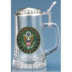 US Army Glass Stein Mug