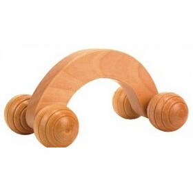 Mini 4 Wheel Shape Wooden Massager