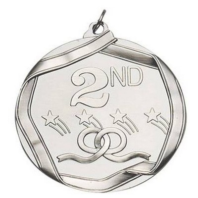 Medal "Second Place" - 2-1/4" dia. Die Cast