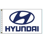 Authorized Dealer Free Flying Drape Flags (Hyundai®- Blue) (2.5' x 3.5')