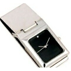 Money Clip W/ Rectangular Watch