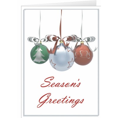 Three Ornaments Season's Greetings Card