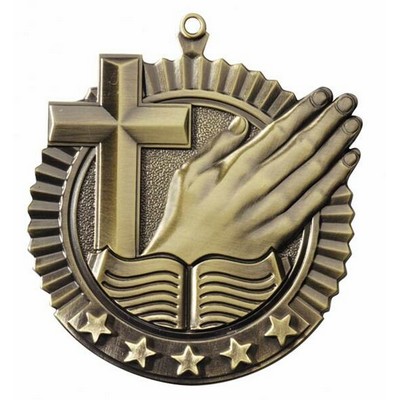 Medal, "Religion" Star - 2 3/4" Dia