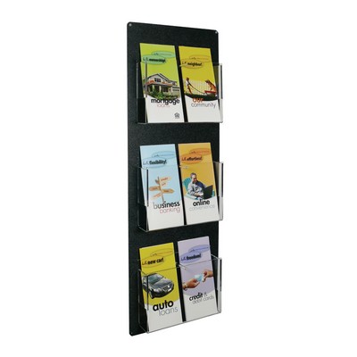 Acrylic Wall Literature Holder, (6) 4 1/2"W or (3) 8 3/4"W