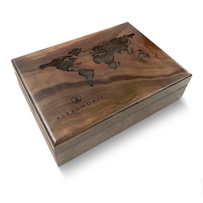 Solid Walnut Gift Box w/Personalization (7"x 9 1/2" x 2 1/2")