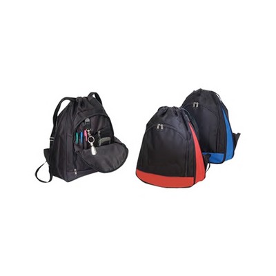 Expandable Poly Drawstring Backpack