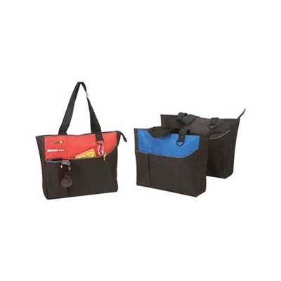 Poly Tote Bag w/Zipper (15.5"x13"x4.25")