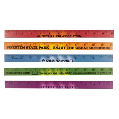 12" Mood Wood Ruler (Spot Color)