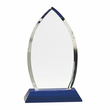 Ellegance Crystal Award with Blue Crystal Base (SCREENED)