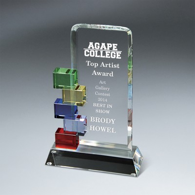 Optic Crystal Cornerstone Excellence Award - Large