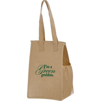 Non Woven Insulated Grocery/Lunch Bag w/ 1 Color Imprint (8"x7"x12")