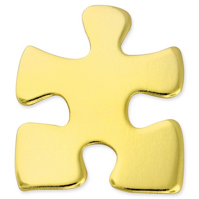 Gold Puzzle Lapel Pin