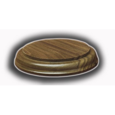 Solid Walnut Bases - Round Base (3/4"x4")