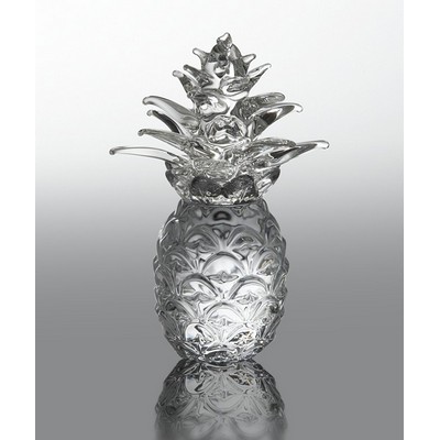 Hand Blown Crystal Pineapple Figurine