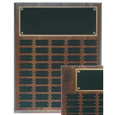 Step Edge Walnut Perpetual Plaque w/45 Plates