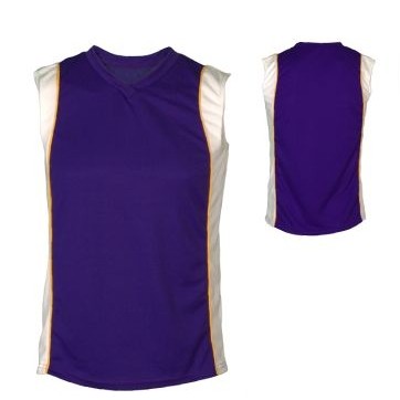 Women's Cool Mesh Polyester Multi Sport Jersey Shirt w/ Contrast Panel & Piping