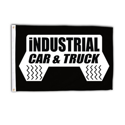 Custom Roll to Roll Screen Printed Flags (1 Color Print) (2.5' x 3.5')