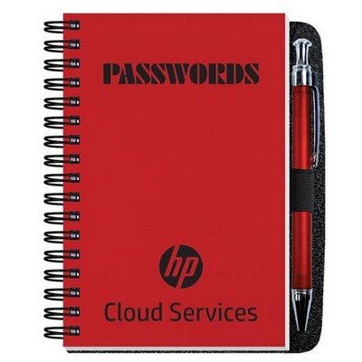 Password Keeper w/Pen Safe Back Cover (4" x 6")