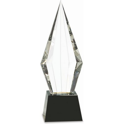 Gallant Arrow Black Optic Crystal Award (4"x9½")