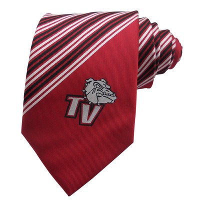 Silk Tie with Custom Woven Logo for youth and school uses