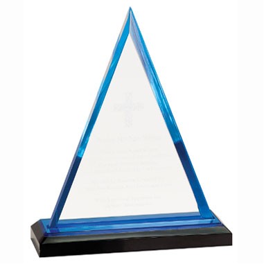 Blue Triangle Impress Acrylic Award (8")