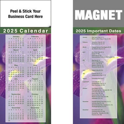 Peel & Stick Full Color Calendar Magnet (3 1/2"x8 1/2")