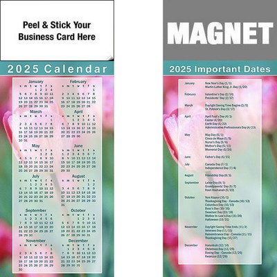 Peel & Stick Full Color Calendar Magnet (3 1/2"x8 1/2")