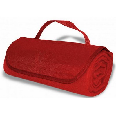 Roll Up Blanket -- Red w/1-color imprint