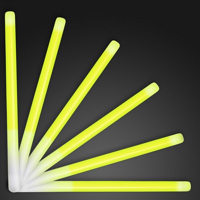 9.4" Yellow Glow Stick Wands - BLANK