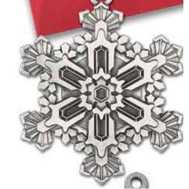 Pewter Blue Snowflake Ornament w/ColorQuick Insert