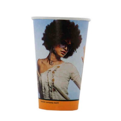 16 Oz. Large Run Flexography (Flexo) Printed Paper Hot Cups