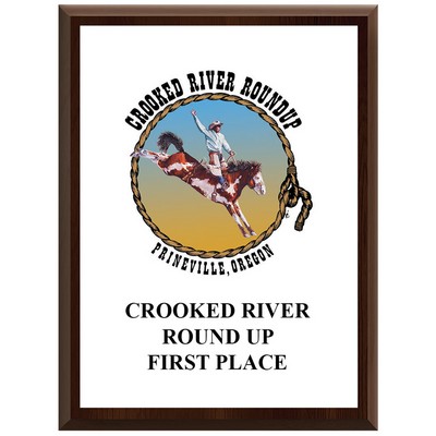 Cherry Finish Full Color Plaque (9"x12")