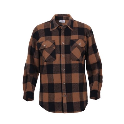 Brown Extra Heavyweight Flannel Shirt (S to XL)