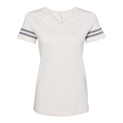 LAT Women's Football V-Neck Fine Jersey Tee