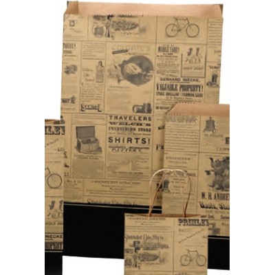 Chimp Newsprint Collection Bag (8"x4 3/4"x10 1/2")