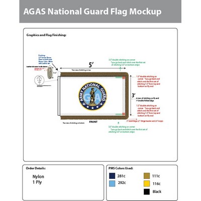 Army National Guard Parade Flags 3x5 foot