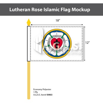 Lutheran Stick Flags 12x18 inch