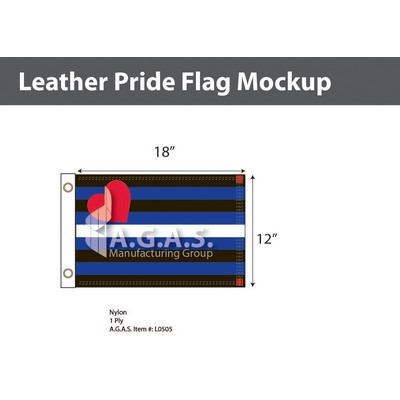 Leather Pride Deluxe Flag 12"X18"