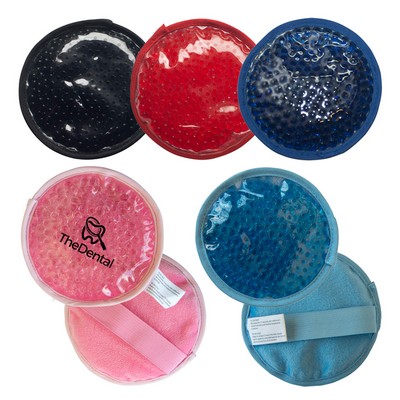 Plush Circle Gel Beads Hot/ Cold Pack