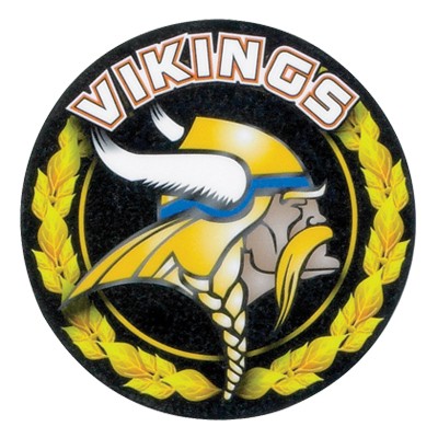 2" Vikings Mascot Mylar Medallion Insert Disc