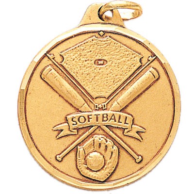 Softball Glove/Field/Bats E Series Die Struck Medal