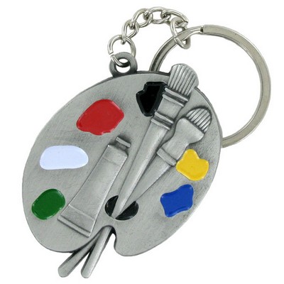 Artist's Pallet Pewter Key Chain