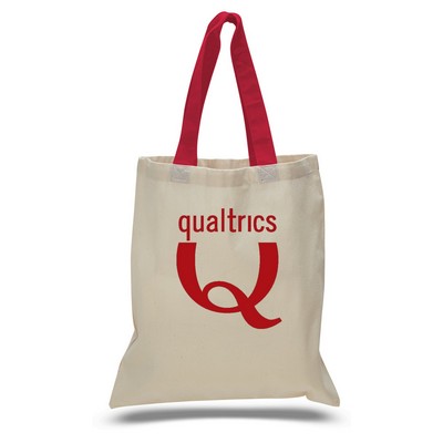 Tote with Red Colored Handles (Printed)