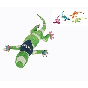 14" Glittered Geckos Assortment (Set of 4) w/Bandana & One Color Imprint