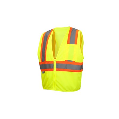 Pyramex Lumen-X Class 2 Level 2 Hi-Visibility Lime Green Vest w/ Contrast Trim