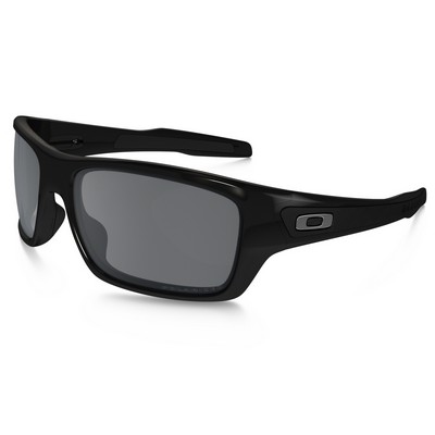 Oakley® Turbine Sunglasses - Polished Black w/ Black Iridium Polarized Lens