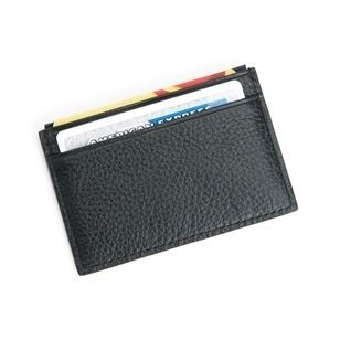 Genuine Leather Credit Card Wallet with RFID Blocking Technology