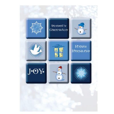 Squares Season's Greetings Holiday Greeting Card